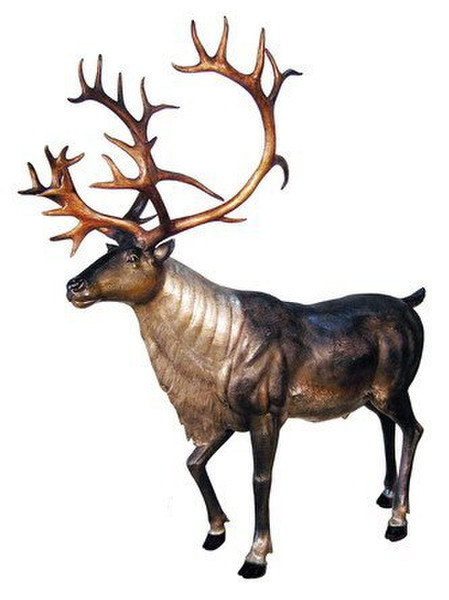 Caribou Reindeer Life size Sculpture sculpted realism bronze genuine